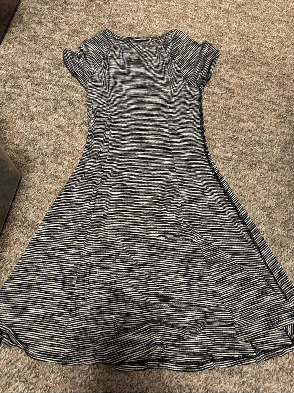Topshop Black and White Striped Mini Dress - Picture 6 of 6